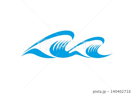 Sea marine blue water wave abstract icon or element. Curly flow isolated symbol, water tsunami graphic vector icon. Sea blue water surface abstract sign or ocean swirly wave emblem element Sea marine blue water wave abstract icon or element. Curly flow isolated symbol, water tsunami graphic vector icon. Sea blue water surface abstract sign or ocean swirly wave emblem element 140402718
