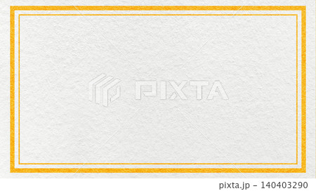 Textured white paper background with yellow double frame border and copy space for banner, presentation, template Textured white paper background with yellow double frame border and copy space for banner, presentation, template 140403290