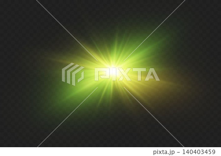 Bright light effect creating a green and yellow starburst on a dark background Bright light effect creating a green and yellow starburst on a dark background 140403459