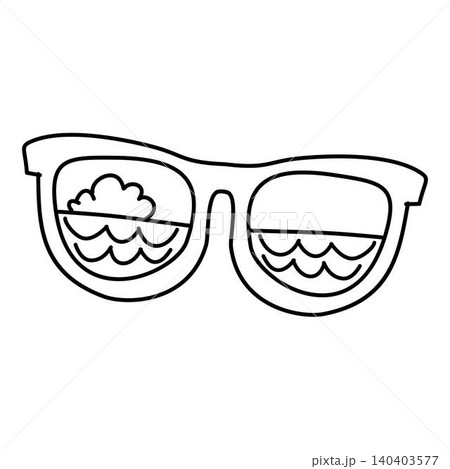 sunglasses coloring page 140403577