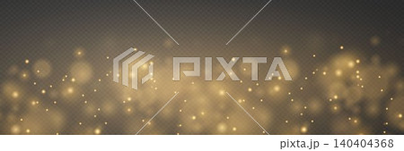 Golden glowing light particles and soft bokeh creating a shimmering festive background effect Golden glowing light particles and soft bokeh creating a shimmering festive background effect 140404368