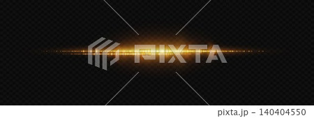 Golden light streak creating abstract effect with sparkles and lens flare 140404550