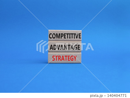 Competitive Advantage Strategy symbol. Concept word Competitive Advantage Strategy on wooden blocks. Beautiful green background. Business and Competitive Advantage Strategy. Copy space Competitive Advantage Strategy symbol. Concept word Competitive Advantage Strategy on wooden blocks. Beautiful green background. Business and Competitive Advantage Strategy. Copy space 140404771