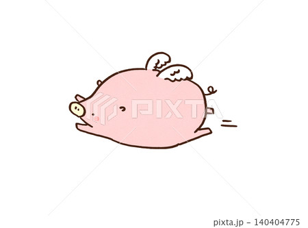 空を飛んでいる羽の生えた豚(When pigs fly) 空を飛んでいる羽の生えた豚(When pigs fly) 140404775