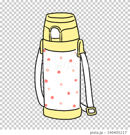 子ども用水筒のシンプルかわいいイラスト 子ども用水筒のシンプルかわいいイラスト 140405217