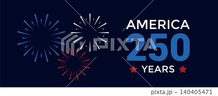 USA anniversary 250 years happy Independence Day firework vector illustration USA anniversary 250 years happy Independence Day firework vector illustration 140405471