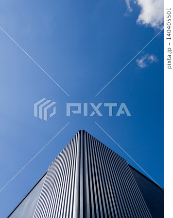 facade with repeating vertical lines 140405501