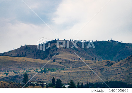 Mountain landscape. Hill nature with mount. Nature in mountain countryside. Scenery landscape of mountain. Scenery hill. Mountain landscape with trees Mountain landscape. Hill nature with mount. Nature in mountain countryside. Scenery landscape of mountain. Scenery hill. Mountain landscape with trees 140405663