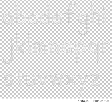【小文字のアルファベット】手刺繍イラスト素材 140405896