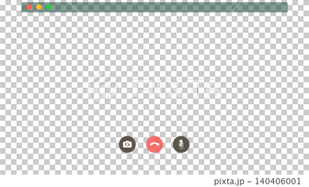 Video call interface template with transparent background. Blank online meeting window mockup with control buttons for remote communication and web design. Video call interface template with transparent background. Blank online meeting window mockup with control buttons for remote communication and web design. 140406001