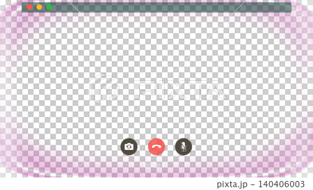 Transparent video call window PNG with pink glow, browser header, and call controls for overlays, streaming, editing, and interface design projects. Transparent video call window PNG with pink glow, browser header, and call controls for overlays, streaming, editing, and interface design projects. 140406003