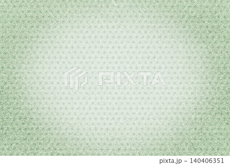 キラキラ輝く繊細な淡い抹茶色の模様に薄緑色の麻の葉柄を重ねた背景画像15 140406351