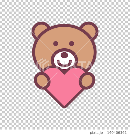 A bear icon holding a heart (with outline) A bear icon holding a heart (with outline) 140406361