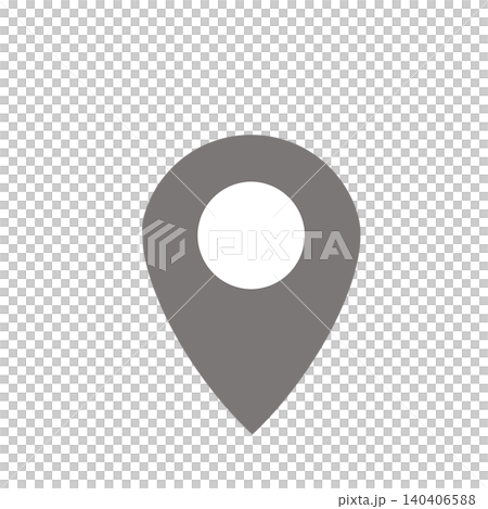地図アプリや施設案内に使いやすいシンプルなマップピン(グレー) 地図アプリや施設案内に使いやすいシンプルなマップピン(グレー) 140406588