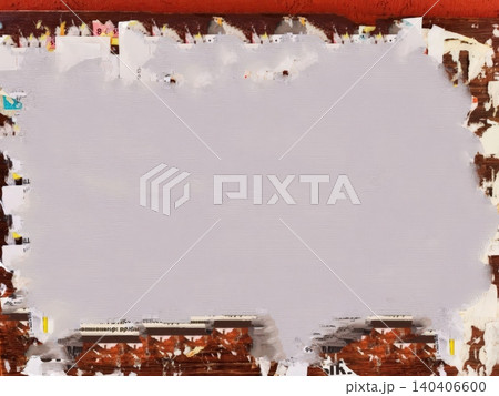 Blank urban poster wall with torn paper layers in a vintage style Blank urban poster wall with torn paper layers in a vintage style 140406600