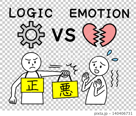 論理的な自分が絶対的に正しく、感情的な相手を悪だと決め付け押し付ける、ロジハラの理不尽な構図 論理的な自分が絶対的に正しく、感情的な相手を悪だと決め付け押し付ける、ロジハラの理不尽な構図 140406731