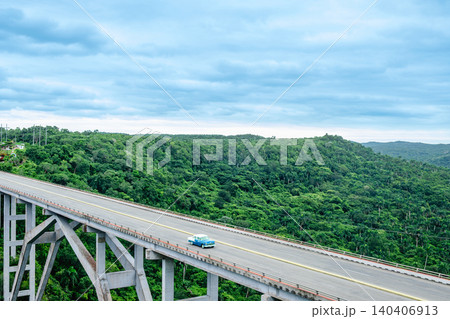 The Bacunayagua Bridge, located in Cuba, is the highest bridge on the island. The Bacunayagua Bridge, located in Cuba, is the highest bridge on the island. 140406913