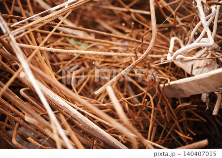 Rust, metal and wire in junkyard with recycling for construction, building or industrial maintenance. Environment, iron and cable with disposal in landfill, scrapyard or manufacturing plant for trash Rust, metal and wire in junkyard with recycling for construction, building or industrial maintenance. Environment, iron and cable with disposal in landfill, scrapyard or manufacturing plant for trash 140407015