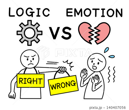 論理的な自分が絶対的に正しく、感情的な相手が悪いと決め付け押し付ける、ロジハラの理不尽な構図 論理的な自分が絶対的に正しく、感情的な相手が悪いと決め付け押し付ける、ロジハラの理不尽な構図 140407056