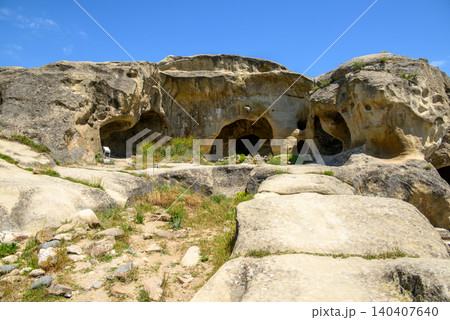 Uplistsikhe cave complex, ancient rock-hewn town and one of the oldest settlements near the town of Gori in Georgia 140407640