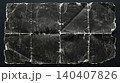Heavily weathered dark paper with deep fold lines and worn texture 140407826