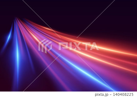 Abstract colorful light lines moving rapidly, symbolizing speed, technology, and energy 140408225