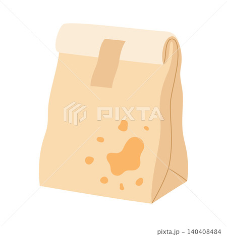 kraft paper bag for takeaway food, flat style kraft paper bag for takeaway food, flat style 140408484