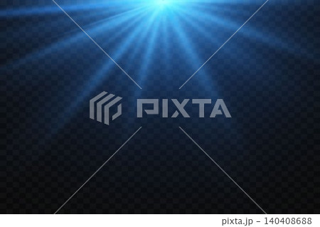 Abstract blue light burst with radiating rays on transparent background Abstract blue light burst with radiating rays on transparent background 140408688