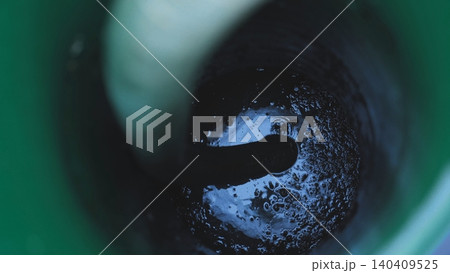 Hose for pumping liquid out of a corrugated sewer pipe. Hose for pumping liquid out of a corrugated sewer pipe. 140409525