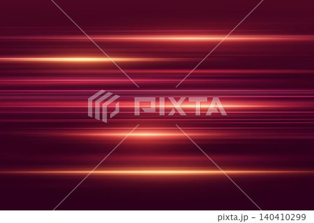 Abstract glowing horizontal lines creating a vibrant light effect and motion background 140410299