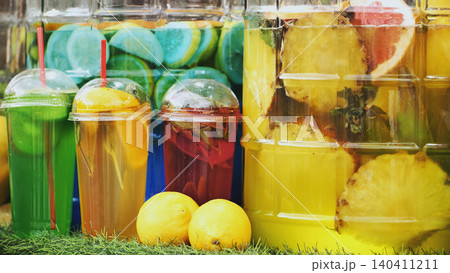 Refreshing fruit drinks and lemonade served at India Day festival in Moscow 140411211