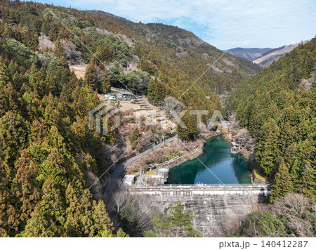 徳島県三好市 若宮谷ダムの風景 徳島県三好市 若宮谷ダムの風景 140412287