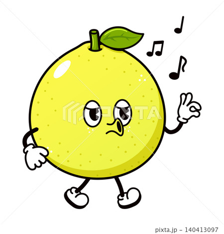 Cute pomelo character singing music Cute pomelo character singing music 140413097