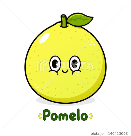 Cute pomelo character name illustration 140413098