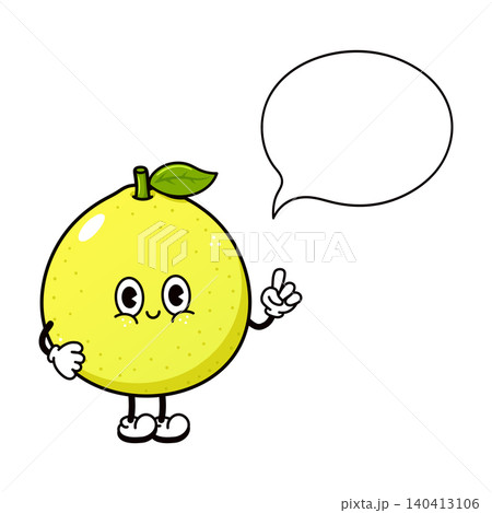 Cute pomelo character speech bubble Cute pomelo character speech bubble 140413106