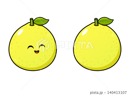 Two simple pomelo fruit objects Two simple pomelo fruit objects 140413107