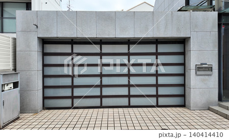 automatic garage door in front view 140414410