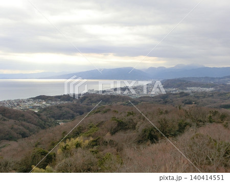 高麗山公園レストハウスから見た伊豆方面の展望 140414551
