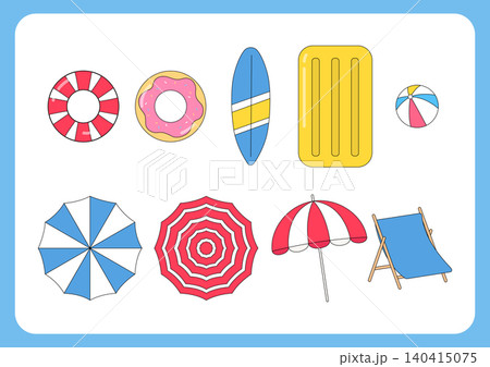 Vector illustration of swimming equipment. Vector illustration of swimming equipment. 140415075