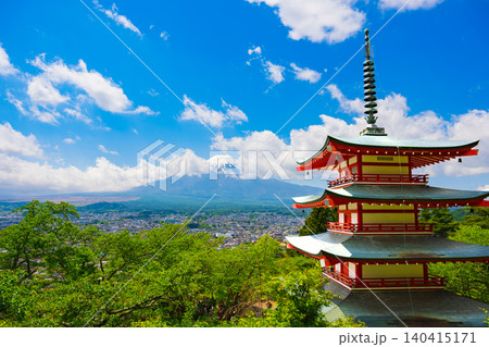 【山梨県 富士吉田市】新倉山浅間公園 富士山 【山梨県 富士吉田市】新倉山浅間公園 富士山 140415171