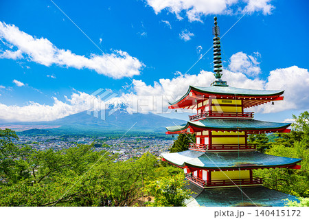 【山梨県 富士吉田市】新倉山浅間公園 富士山 【山梨県 富士吉田市】新倉山浅間公園 富士山 140415172