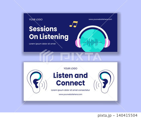 World Listening Day Social Media Banner Flat Cartoon Hand Drawn Illustration World Listening Day Social Media Banner Flat Cartoon Hand Drawn Illustration 140415504
