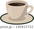 Ceramic Coffee Cup and Saucer Flat Vector Illustration 140415722