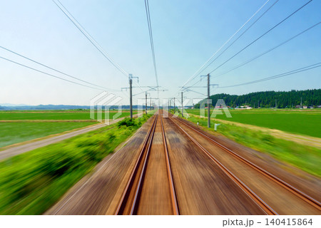 線路のある風景(直線) 線路のある風景(直線) 140415864