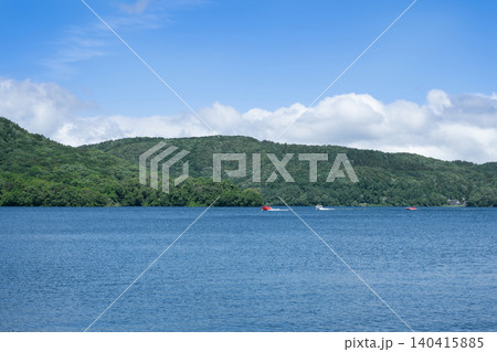 裏磐梯 初夏の桧原湖風景 裏磐梯 初夏の桧原湖風景 140415885
