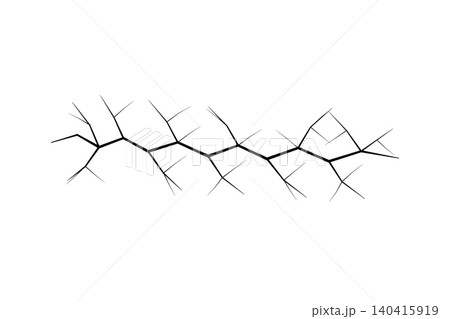 ひび割れ線画素材 ひび割れ線画素材 140415919