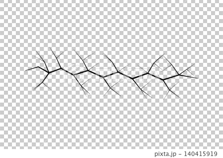 ひび割れ線画素材 ひび割れ線画素材 140415919