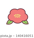 椿のアイコン（主線あり） 140416051