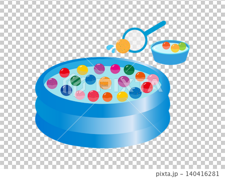 Super ball scooping illustration Super ball scooping illustration 140416281
