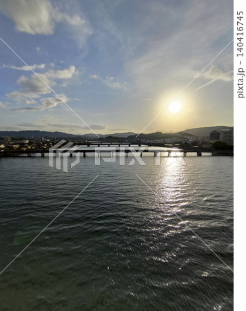 岩国　今津川河口付近の風景 140416745